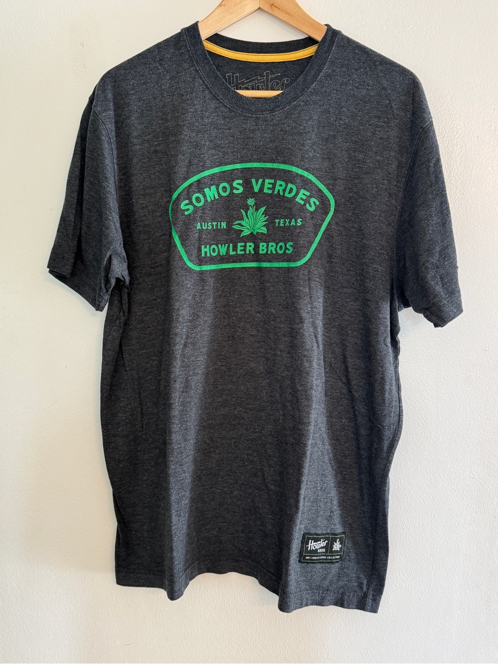 Howler Brothers/Austin FC 2021 Collab Charcoal Tee with Green 'Somos Verdes'